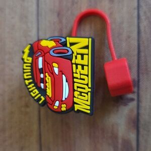 Car Straw Topper Red Silicone 10mm / 0.4 in Cap Accessory